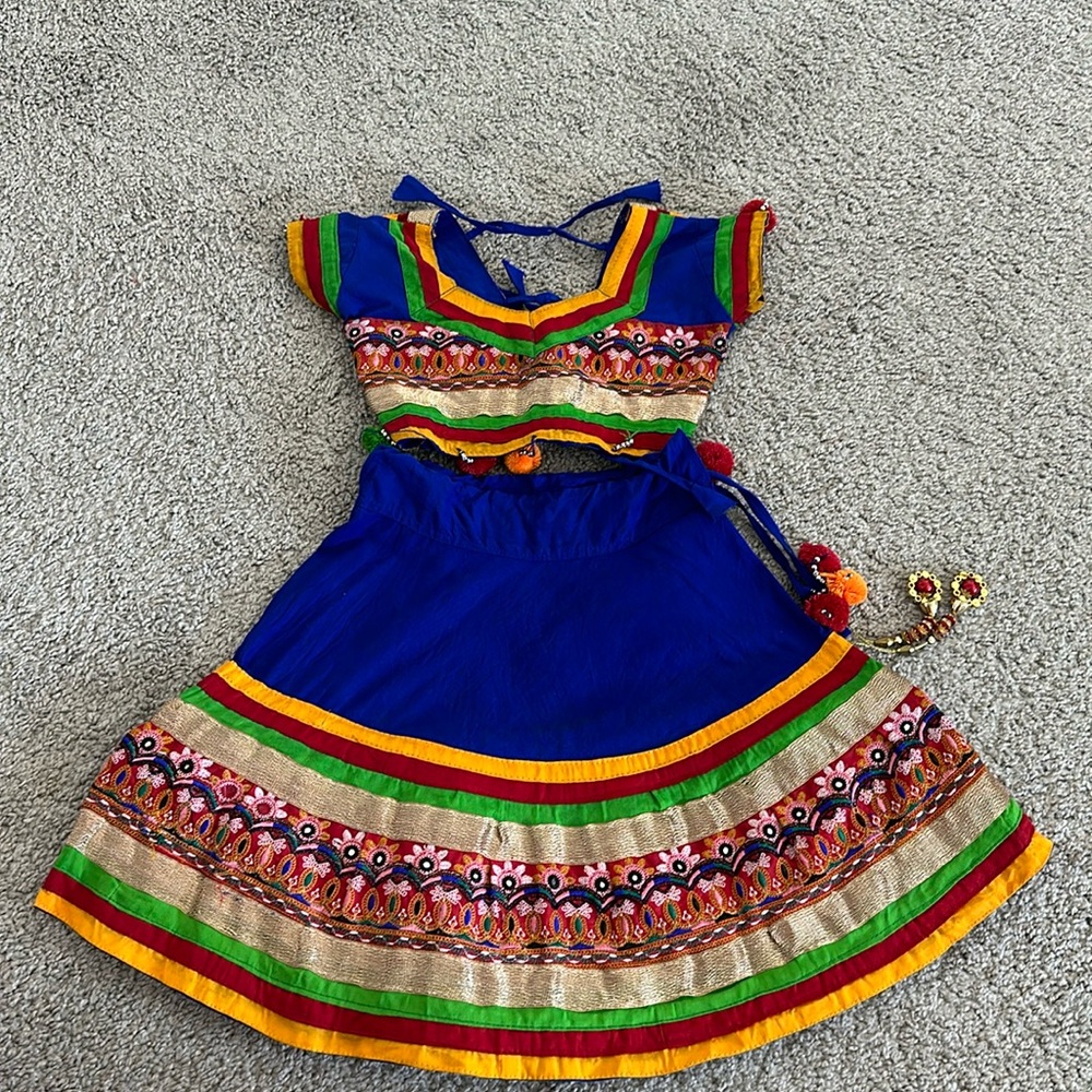 Baby Indian wear lahanga choli.